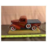 Red Motormax 1937 Ford Pickup Diecast Model