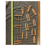 Orange and Metal Clamping Tools