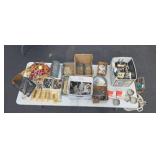 Table Full of Hardware Roofing Nails Electrical