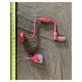 Red Hand Drill Brace Features a 14" Ratcheting
