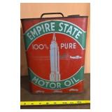 2-Gallon Tin Container for Empire State Motor Oil