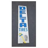 1960s Delta Tire Metal Sign