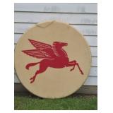 Large Mobile Pegasus Sign Outside Lens Only Rough