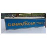 36 1/2" X 9 1/2" Double Sided Lighted Goodyear