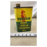 1940s Puritan Shock, Jack and Knee-Action Oil tin