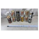 1980s Harley-Davidson branded full beer cans