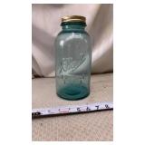 Ball Canning Jar Perfect Mason 1/2 Gallon Aqua
