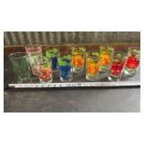Set of 8 Clear Glass 5 in Tall Tumbler Glasses