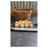Basket with Childï¿½s Wooden ABC Blocks
