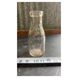 Silver Seal Meadow Gold glass milk bottle