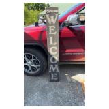 60 x 9 inch Wooden Welcome Sign