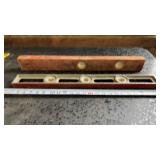 Vtg Wooden Level and Western Auto Level