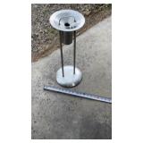 Heavy stainless steel standing ashtray