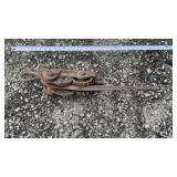 old 1895 Pace Woven Wire Fence Co cast iron fence