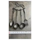 Cast Iron Kitchen Utensil Rocking Horse Wall