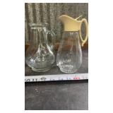 Log Cabin syrup dispenser & Clear Glass Nautical