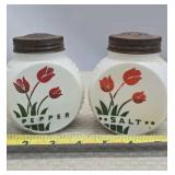 Anchor Hocking Fire King Tulip salt and pepper