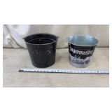Jï¿½germeister branded metal ice bucket & Black
