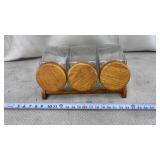 Glass & Wood Canister Set