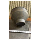 Vtg galvanized steel milk strainer funnel