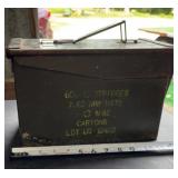 Vtg Metal Ammo Box