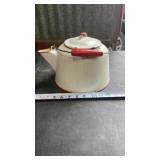 Vintage Red/ White Enamelware Water Heating