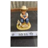 1998 HOMCO Denim Days Boy Feeding Dog 1504 -