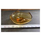 Viking Epic? Amber Glass Bonbon Dish Trinket Dish