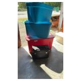 3-Large Totes with one lid and File Case