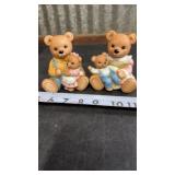Pair Vintage HOMCO 1444 Porcelain TEDDY BEAR