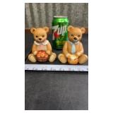 Homco Harvest Bears figurines