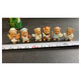 Homco "Career Bear" miniature porcelain figurines