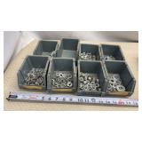 Gray Plastic Hardware Organizers with Bolts,