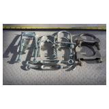 Various u-bolts, clamps, and turnbuckles