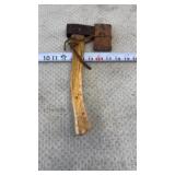 Norlund Hudson Bay hatchet features a wooden