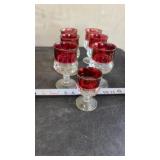 Tiffin-Franciscan Kings Crown goblets, featuring