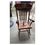 Vtg Wooden Rocking Chair
