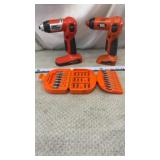 Black and Decker bit set, Drills no Batteries