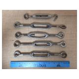 Four 3/8-Inch Steel Eye & Eye Turnbuckles