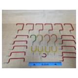 25 Vinyl Coated Tool Storage Hooks for Bicycles,