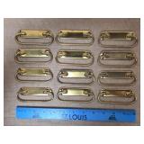 12 Brass Plated Box Handles