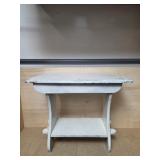 Wooden MCM Side Table 22 Inches High, 26 Inches