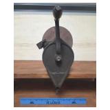 Primitive Bench Grinder with Wooden Handle Farm