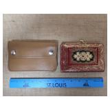 Two Genuine Leather Wallets. Red Ladies Wallet
