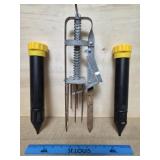 Spring Loaded Plunger Mole and  Chipmunk Trap and