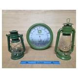 John Deere Tractor Eagle Lantern, Thermometer,