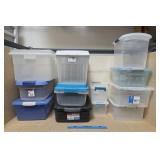 Small Plastic Totes and Storage Boxes with Lids