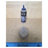 Straight-Line Chalk Line Reel with Bottle Blue