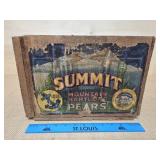 1960s Summit Mountain Bartlett Pears Wooden