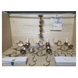 Sears Eight Light Solid Cast Bronze Chandelier New
